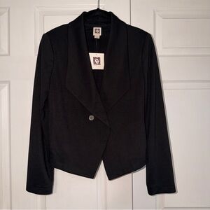 Anne Klein Classic Black Single Button Blazer